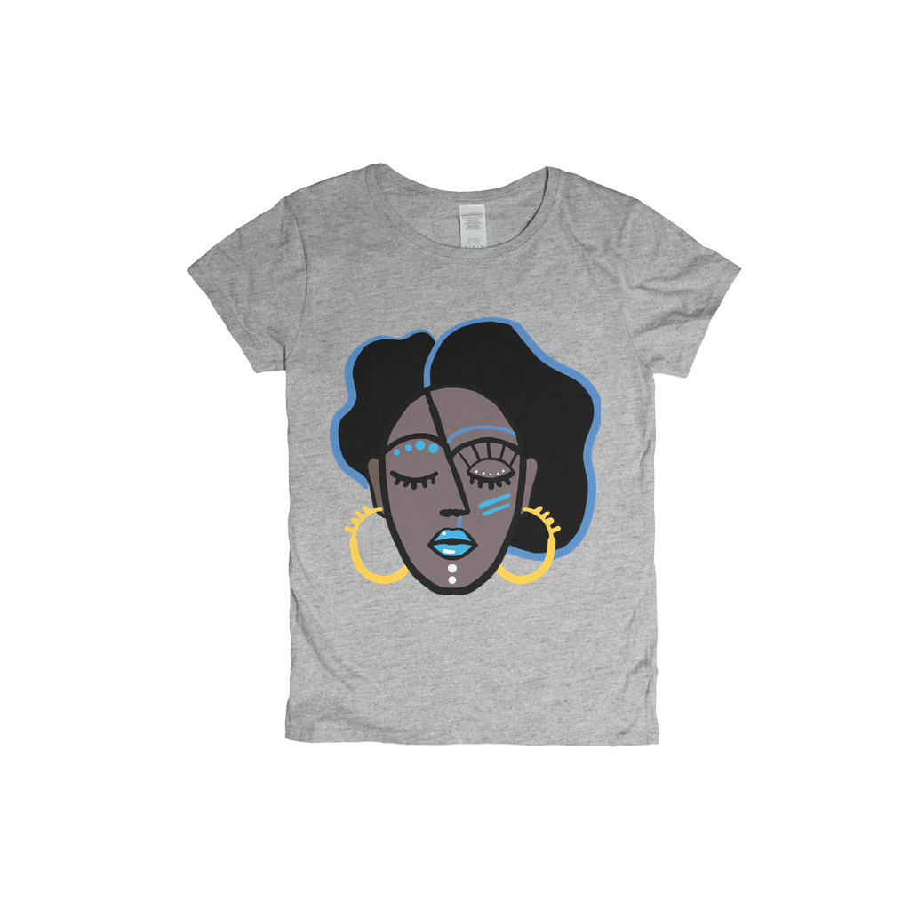 Mocha Afro Blue T-Shirt