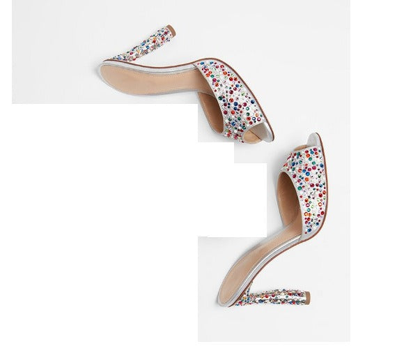 Pre Order:  Multicolor Rhinestones High Heels