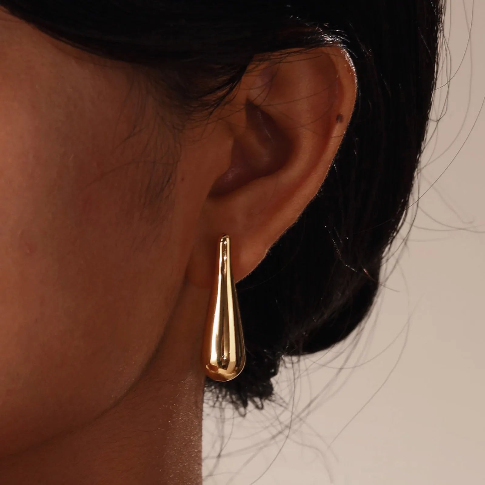 Pre Order:  Waterdrop Minimalist Gold Plated Stud Earrings