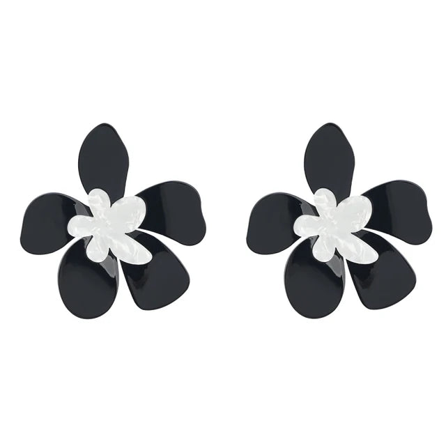 Pre Order:  Acrylic Large Flower Earrings