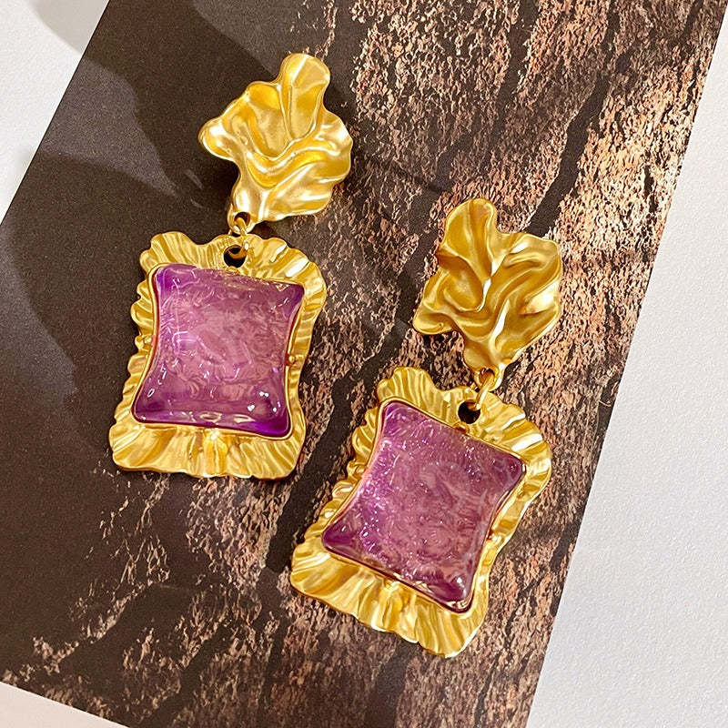 Pre Order:  Vintage Crystal Lava Earrings