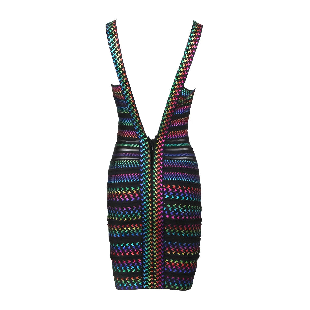 Pre Order:  Iridescent Cross-Strap Mini Dress