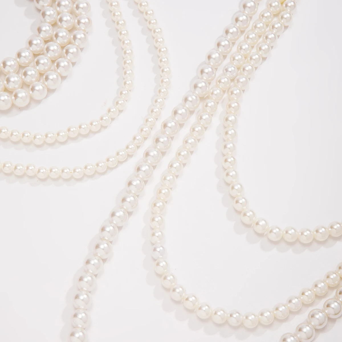 Pre Order:  Elegant Multi-Layer Long Faux Pearl Necklace