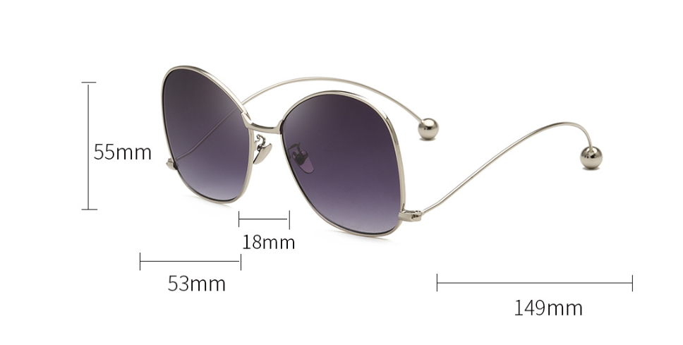 Pre Order:  Mirror Round Oversized Contort Leg Sunglasses