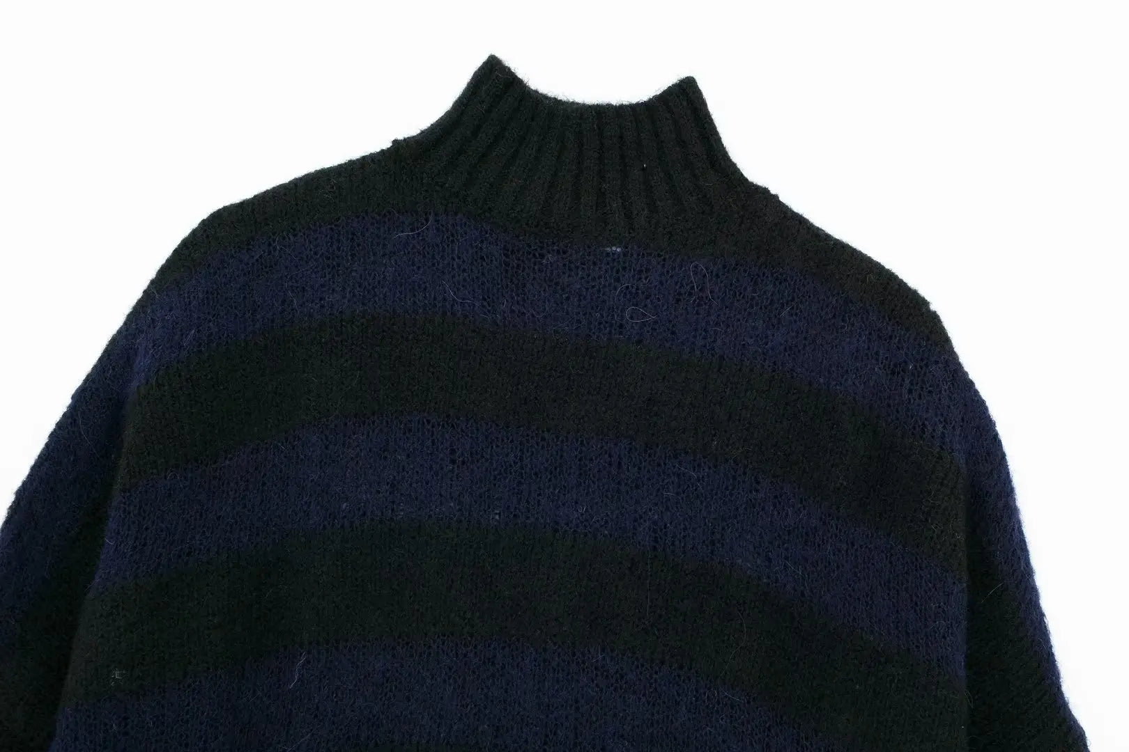 Pre Order:  Casual Stripe Knitted Loose Sweater