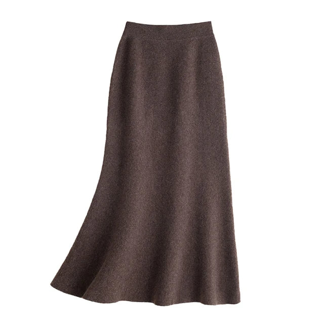 Pre Order:  Solid Nudes Mid-Calf Skirt