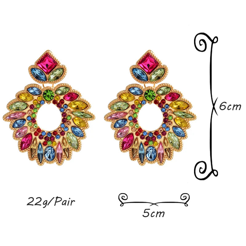 Pre Order:  Rhinestone Wreath Drop Earrings