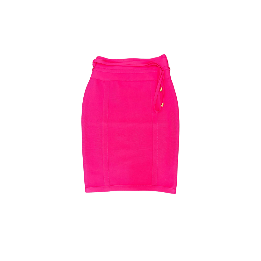 Pre Order:  Sexy Solid Bandage Mini Skirt