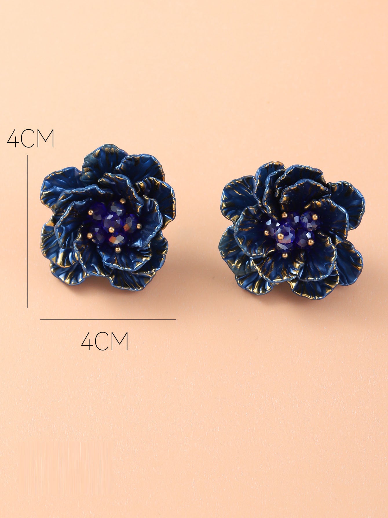 Pre Order: Exaggerated Resin Flower Bohemian Retro Earrings