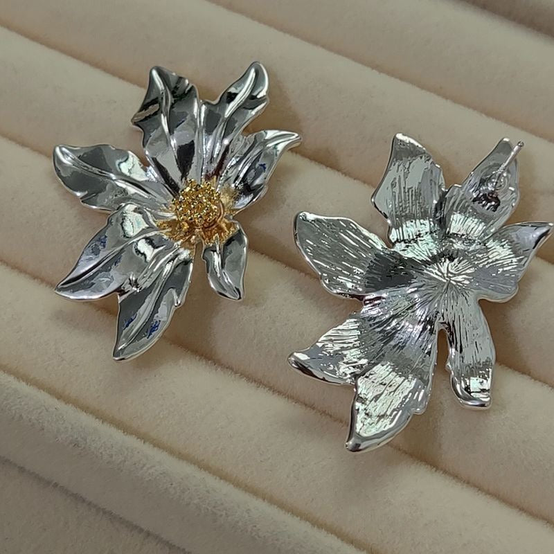 Pre Order:  Metal Flower Stud Earrings