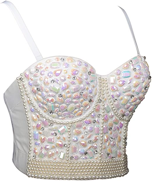 Cropped Beaded Corset Top