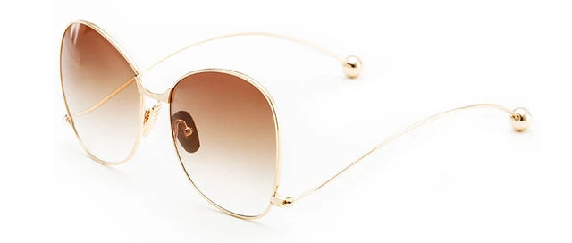 Pre Order:  Mirror Round Oversized Contort Leg Sunglasses