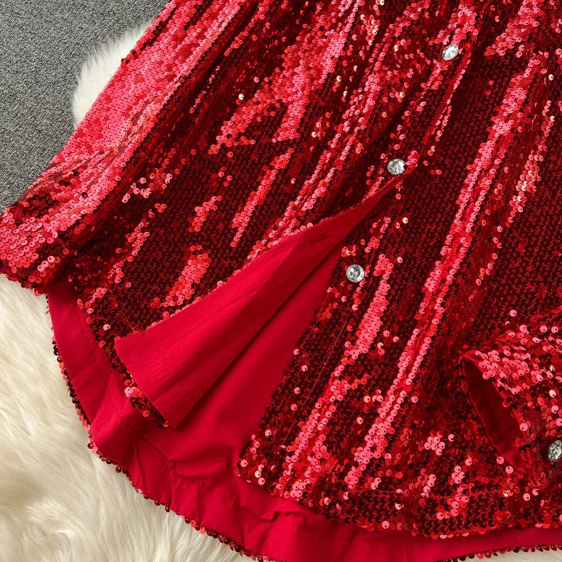 Sequined Blended Loose Set