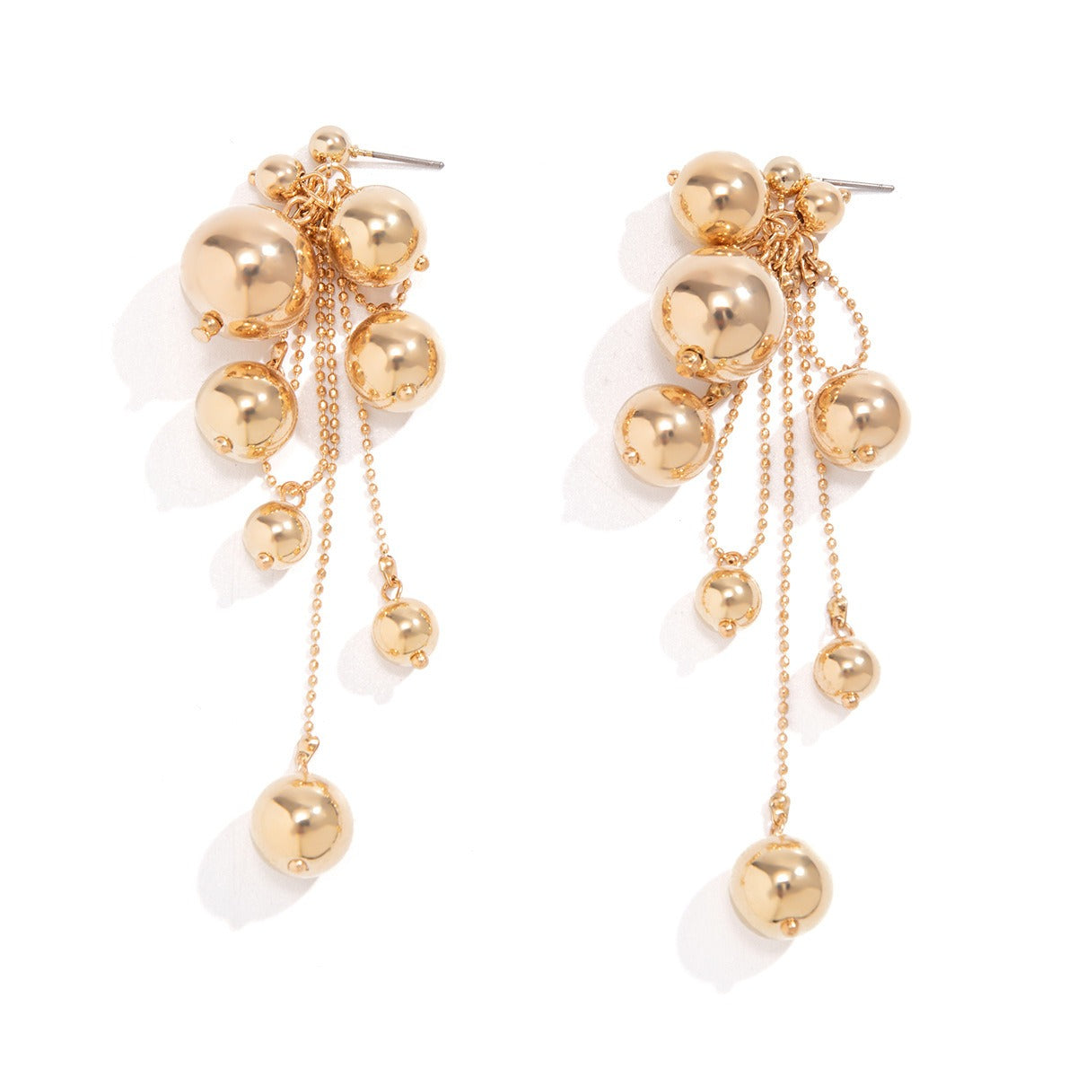 Pearl Bead Tassel Earrings