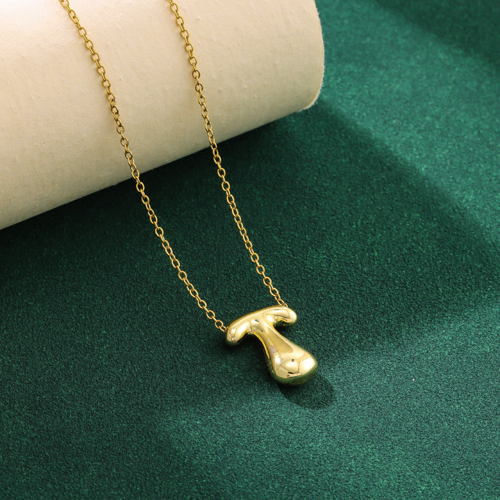 Pre Order:  Bubble 26 English Letter Pendant Necklace