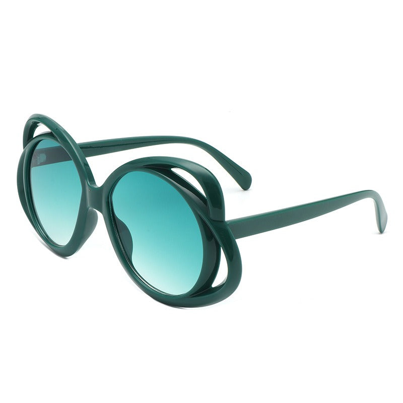 Pre Order:  Oval Hollow Frame Sunglasses