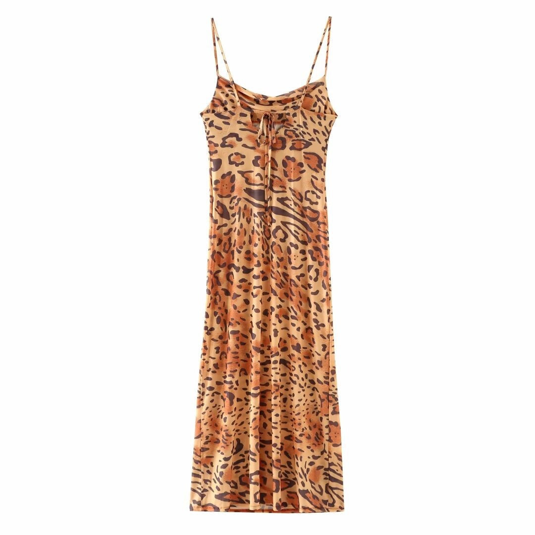 Pre Order:  Casual Leopard Print Cami Dress