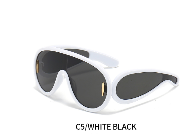 Pre Order:  One-piece Oval Large Frame Sunglasses