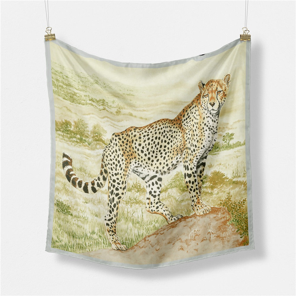 Grassland Leopard Square Scarf