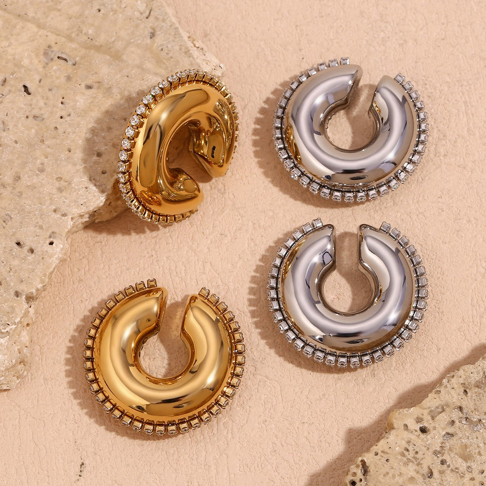 Pre Order:  Zircon Hollow Chain Earcuffs