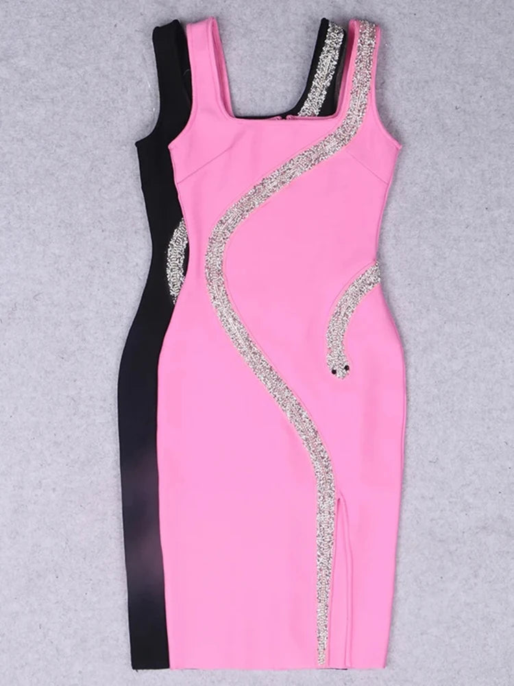 Diamond Snake Slim Fit Camisole Dress