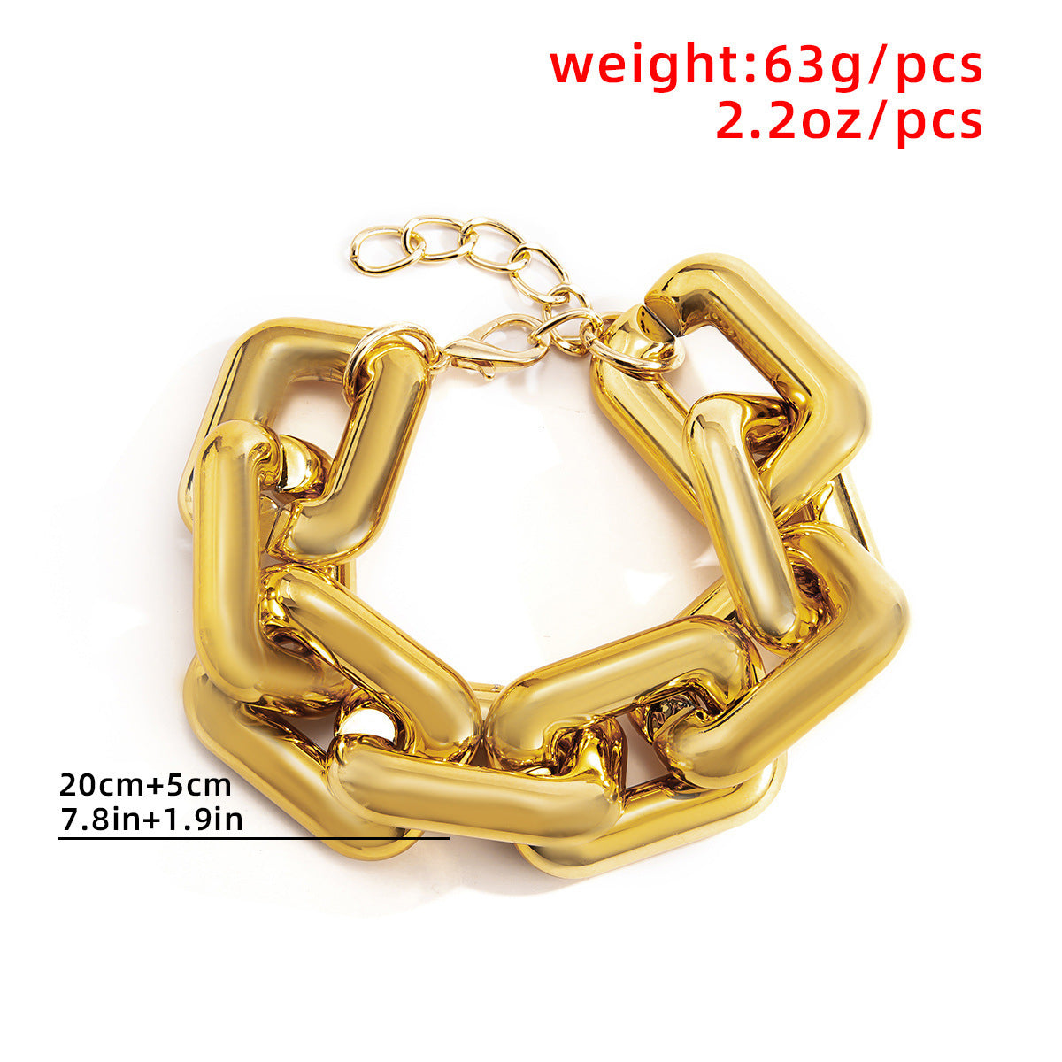 Pre Order:  Thick Square Chain Bracelet