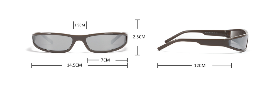 Pre Order:  Rectangle Frame Narrow Sunglasses