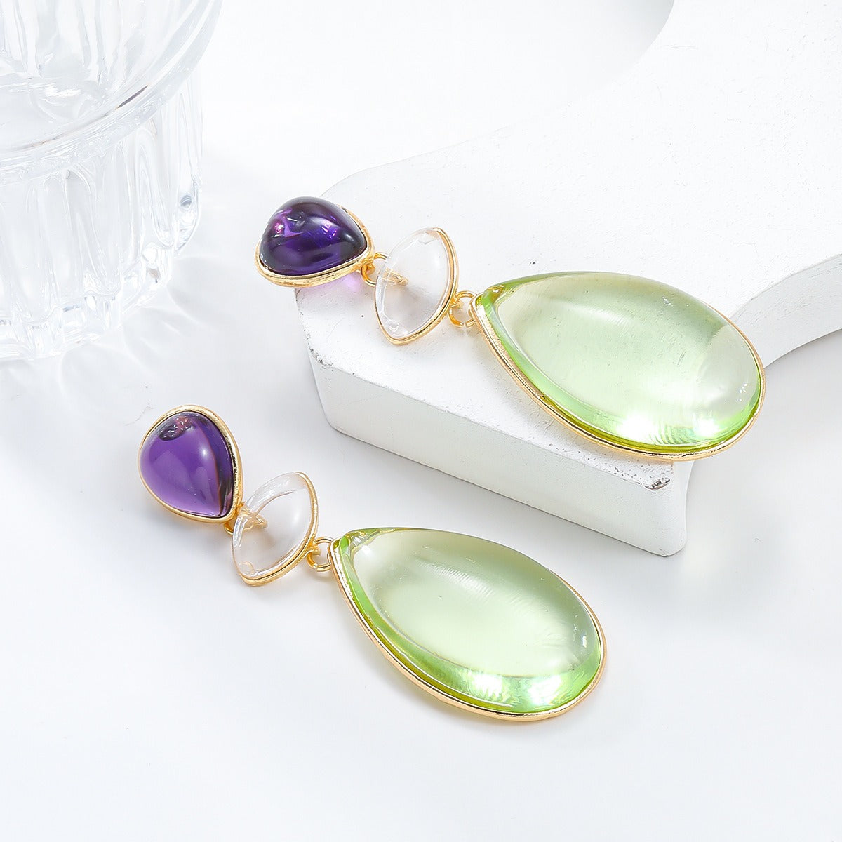 Pre Order:  Water Drop Morandi Color Earrings