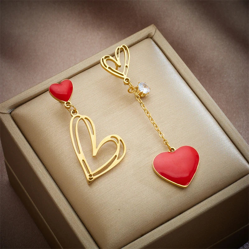 Pre Order:  Heart Cascade Dangling Earrings