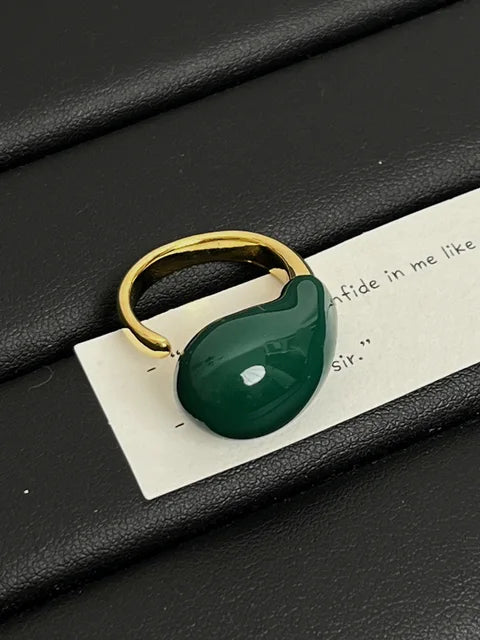 Pre Order:  Chunky Water Drop Enamel Ring