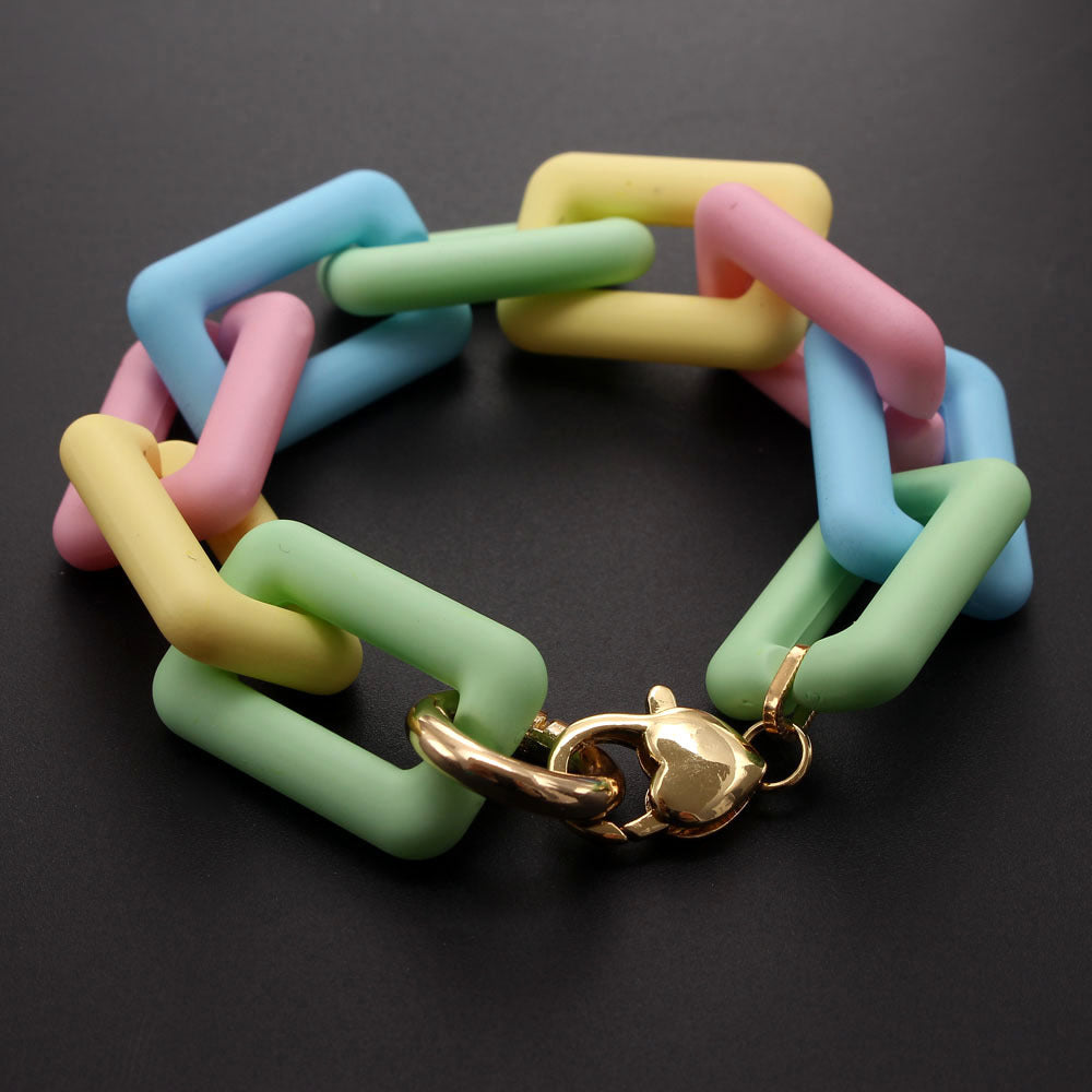 Pre Order:  Matte Chain Resin Bracelet