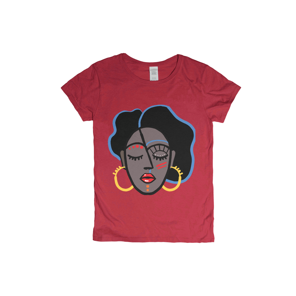 Mocha Afro Red T-Shirt