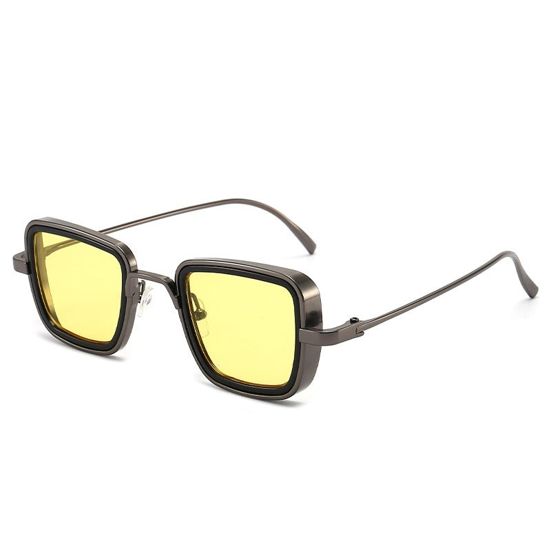 Pre Order:  Square Metal Frame Colored Sunglasses