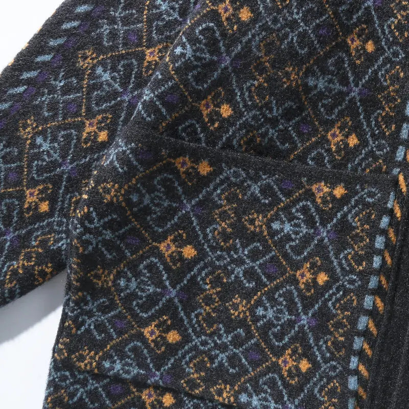 Pre Order:  Japanese Style Jacquard Knit Cardigan