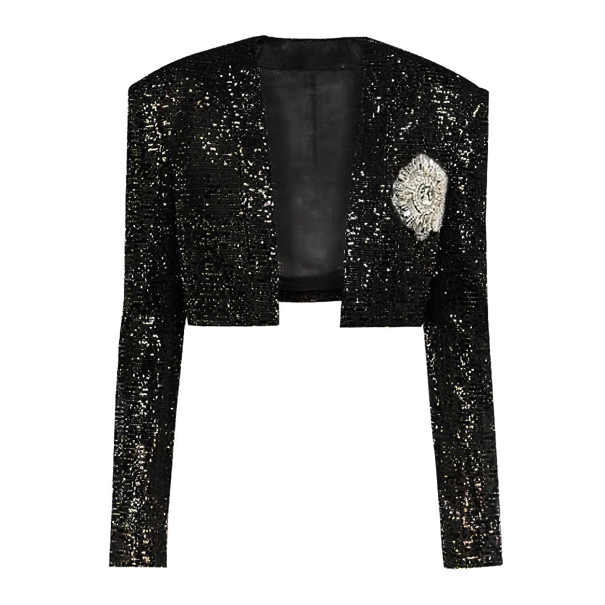 Pre Order:  Classic Sequined Cropped Jacket + Strappy Maxi Dress