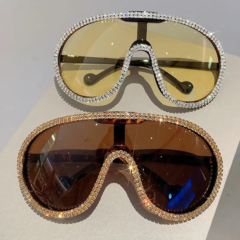 Pre Order:  Rhinestones Large Frame Sunglasses