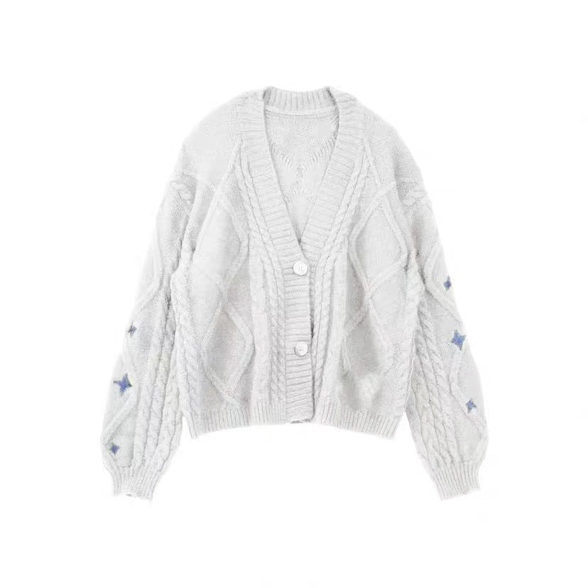 Pre Order: Twinkle Sleeves Buttoned Knitted Cardigan