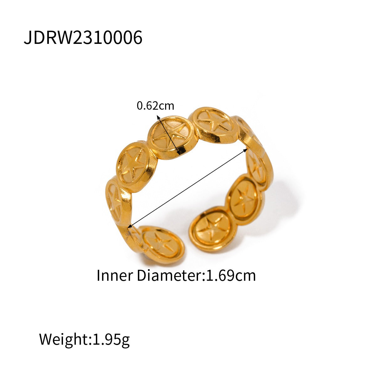 Pre Order:  Assorted Gold Plated Open Ring