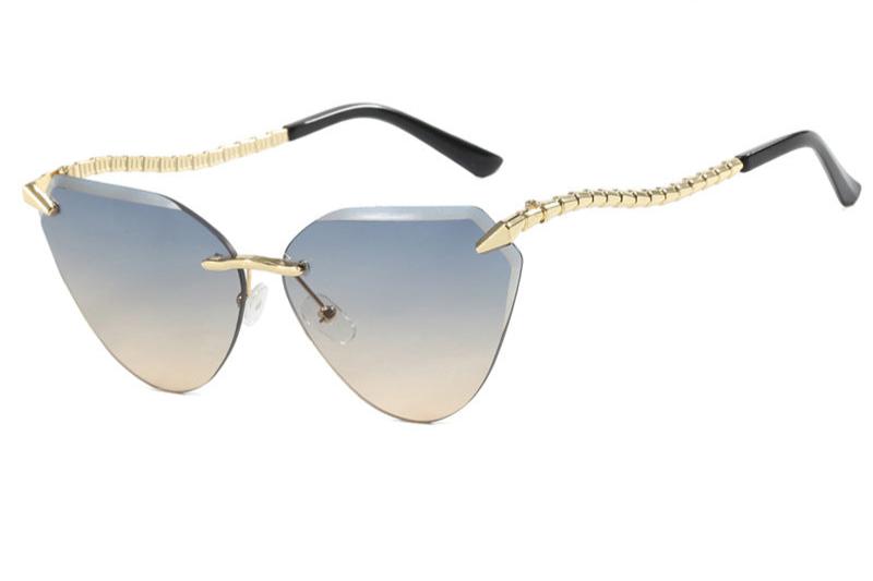 Pre Order:  Snake Rimless Cat Eye Sunglasses