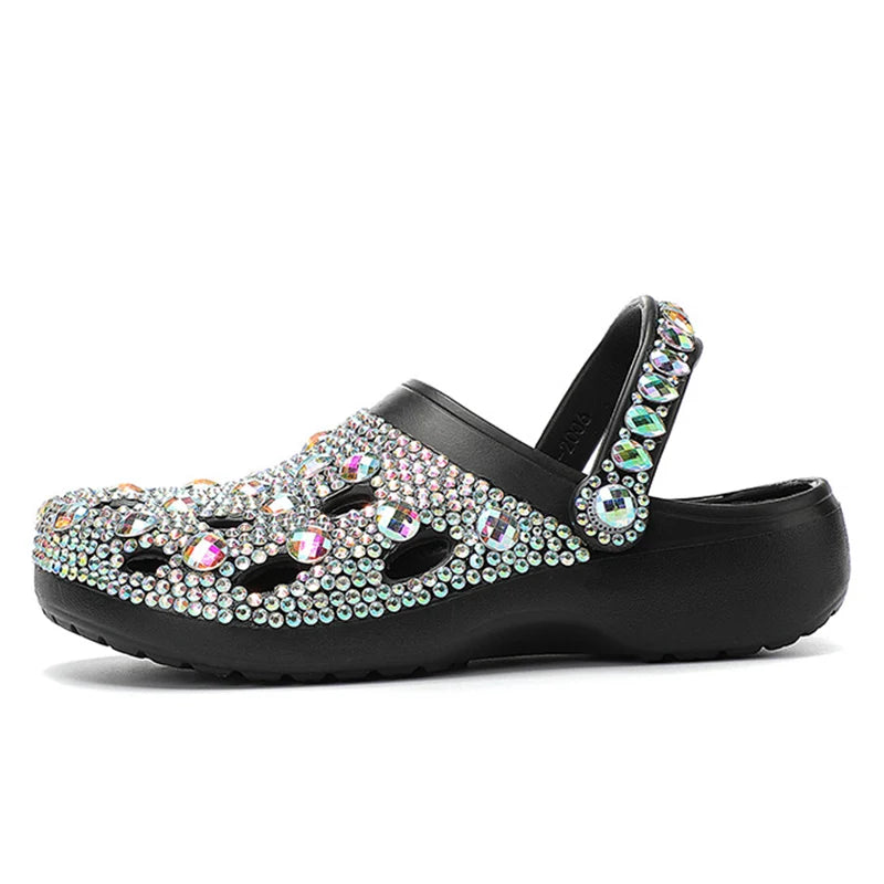 Pre Order:  Solid Rhinestones Mule Sandals