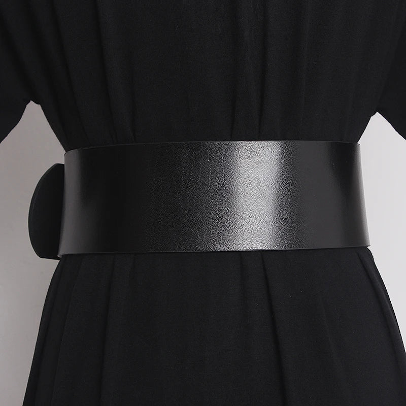 Pre Order:  Black Needle Buckle Leather Belt