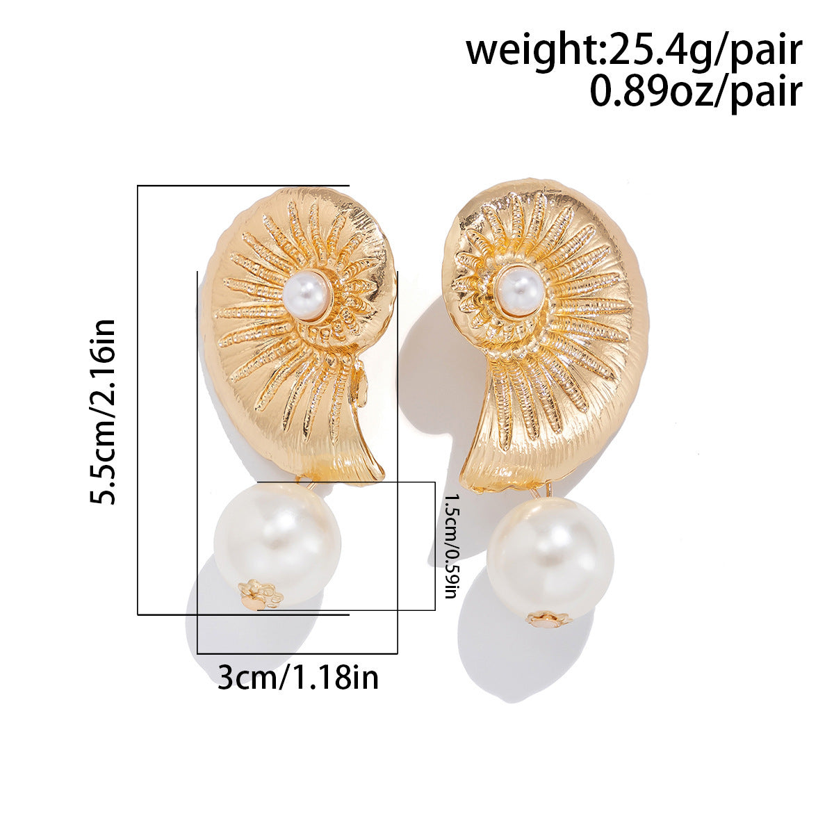 Pre Order:  Vintage Pearl Shell Earrings