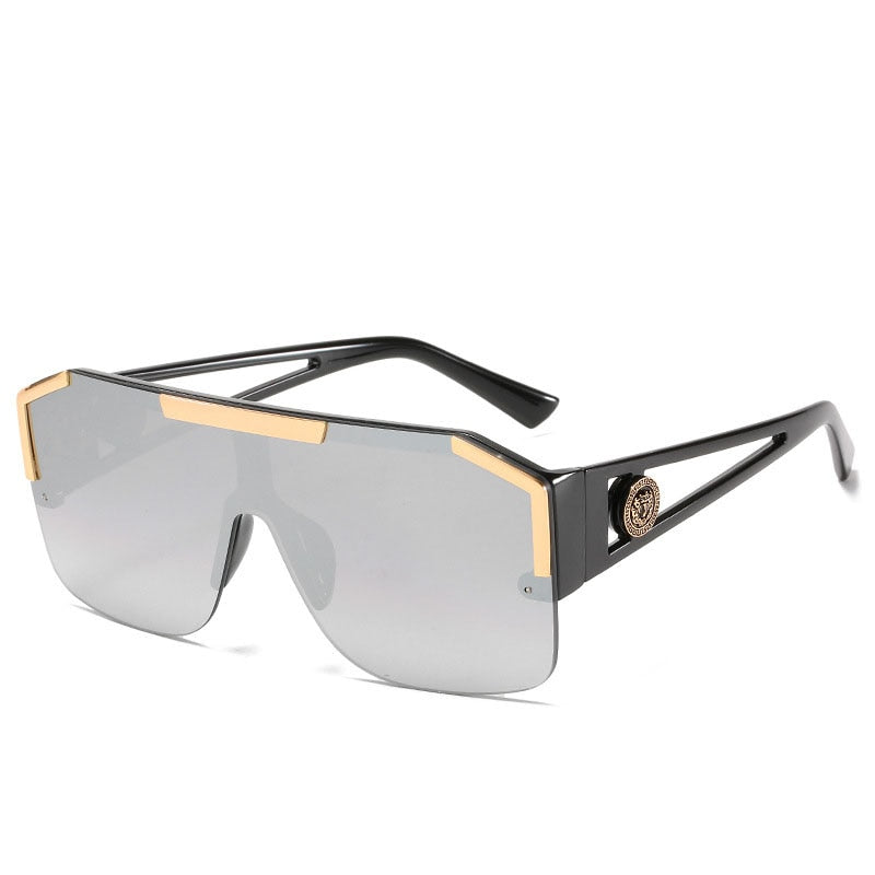 Pre Order:  Oversized Square Semi-Rimless Sunglasses