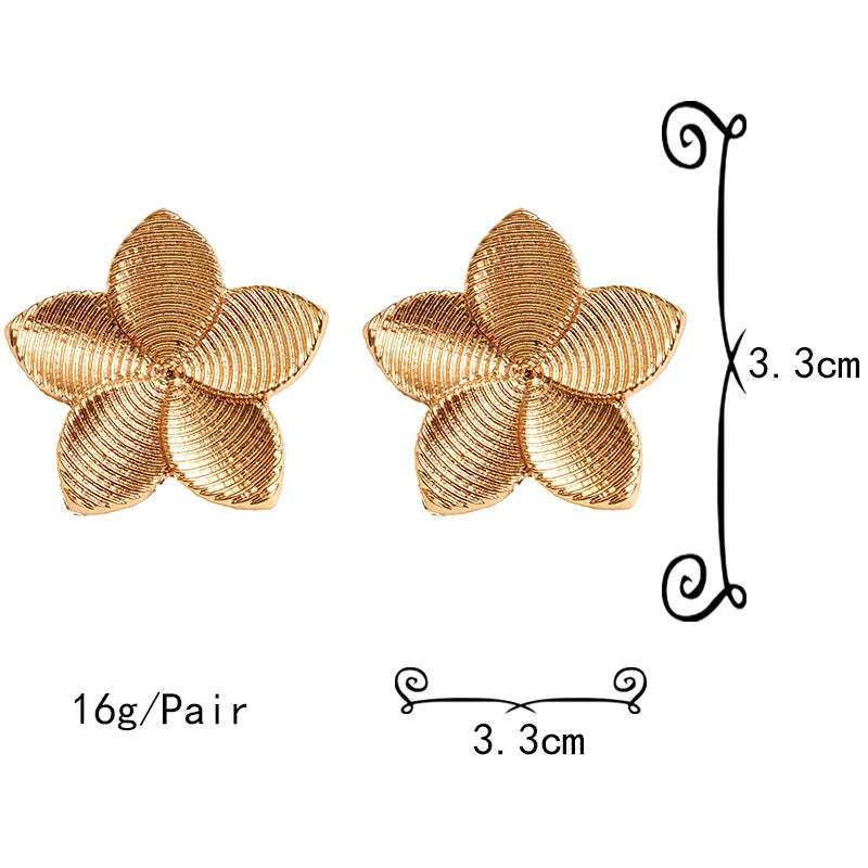 Pre Order:  Textured Floral Stud Earrings