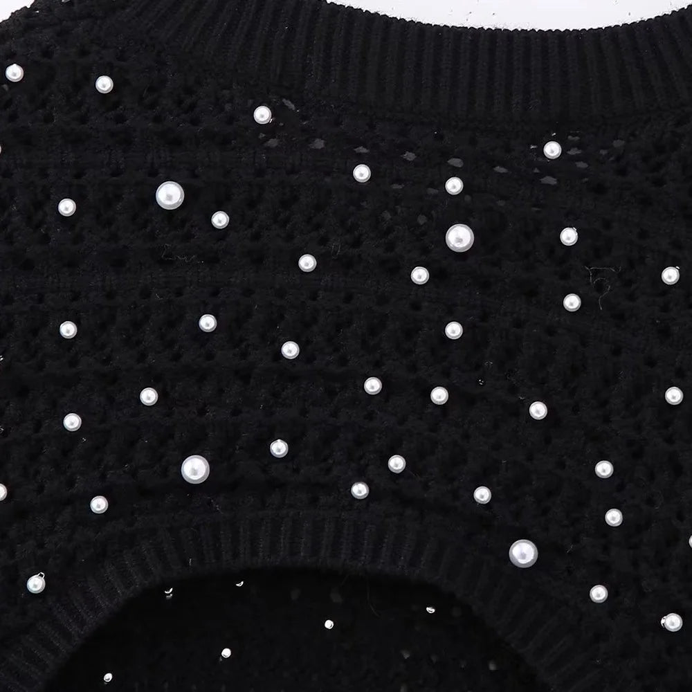 Pre Order:  Pearl Open Back Knit Sweater