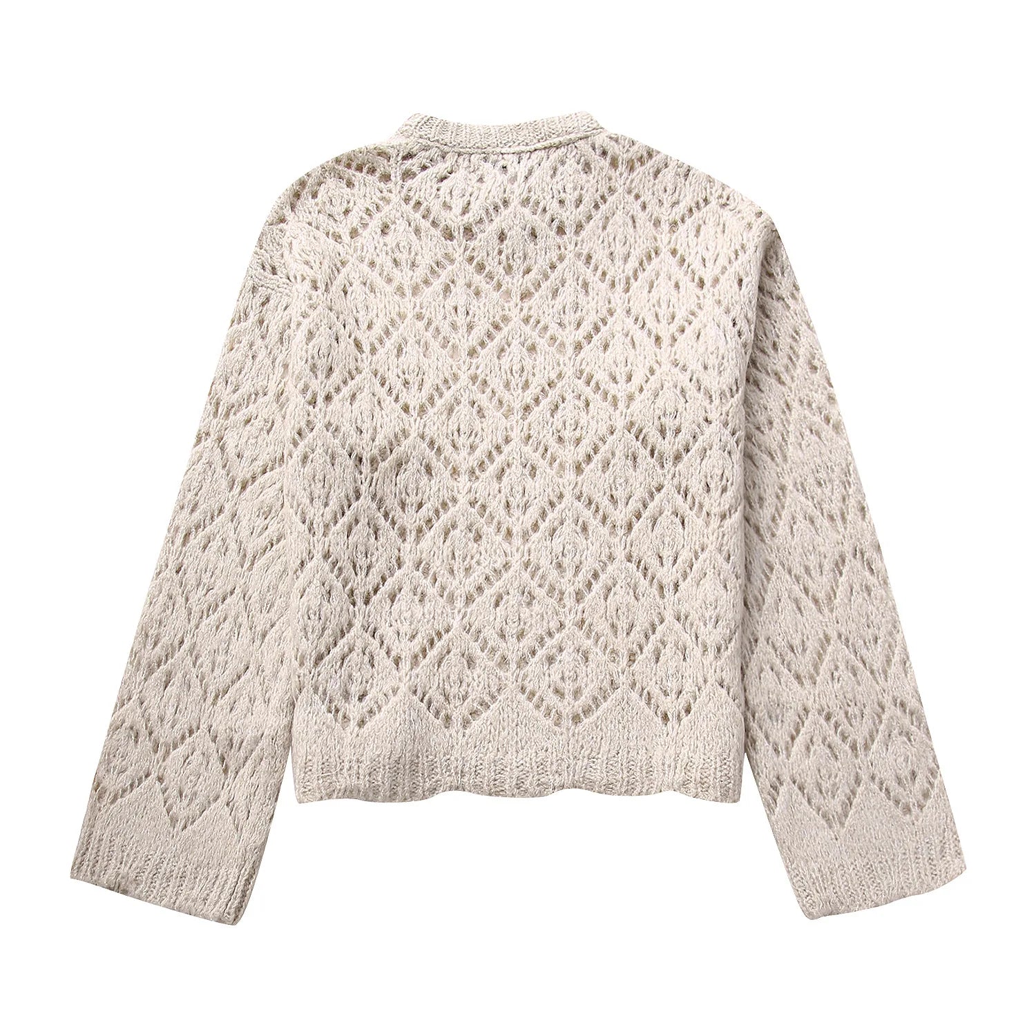 Pre Order:  Diamond Pointelle Knitted Sweater