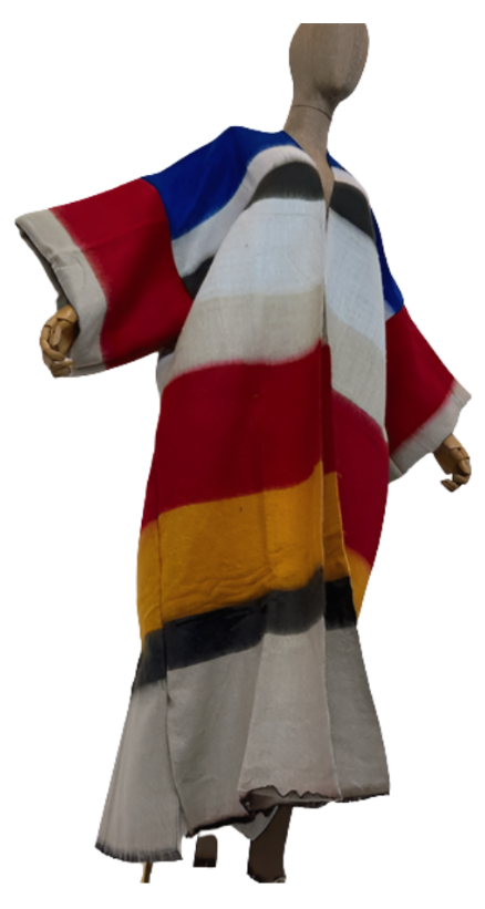 Pre Order:  Comfy Multicolor Striped Poncho Cardigan - WINI