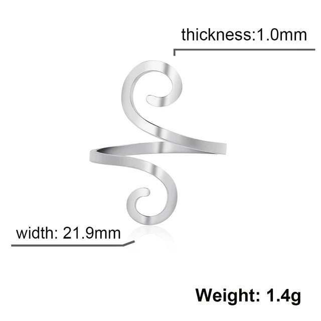 Pre Order:  Double Spiral Adjustable Ring