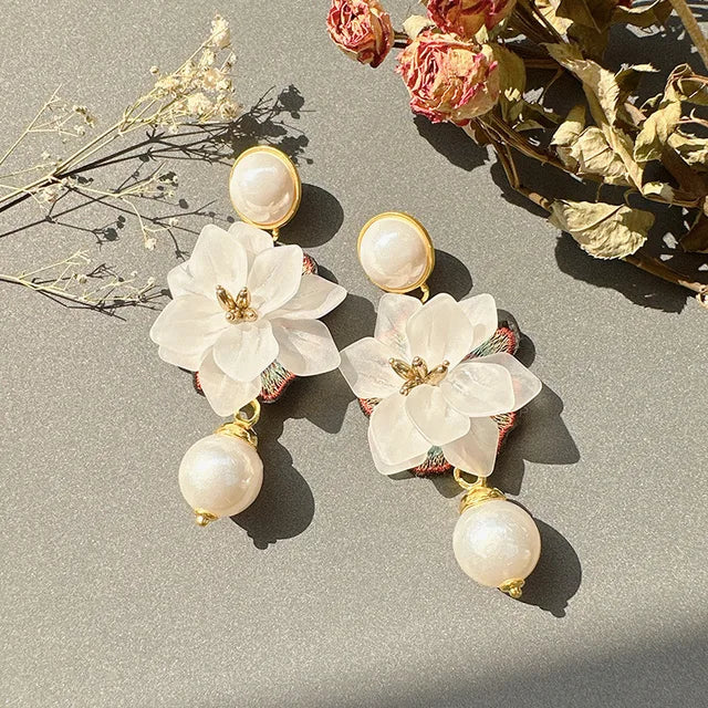 Pre Order:  Exaggerated Tassel Flower Earrings