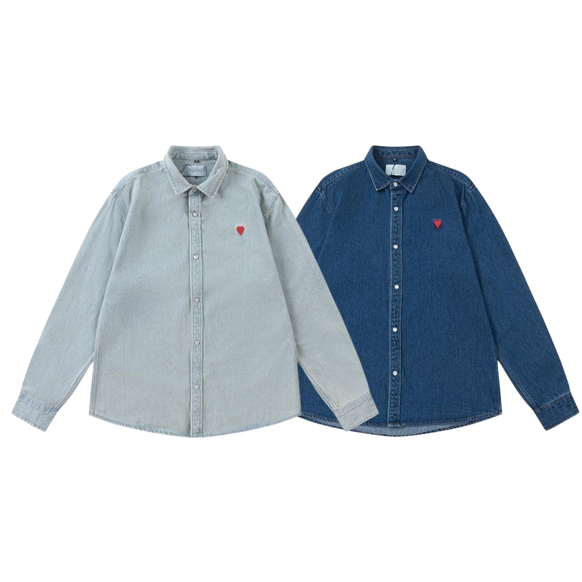 Pre Order:  Heart Smooth Denim Button Up Jacket